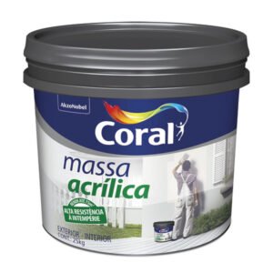 Massa Acrílica Branca 25 kg Coral