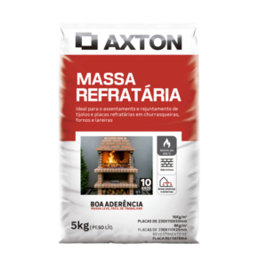 Argamassa Refratária Interno e Externo 5kg Cinza Axton